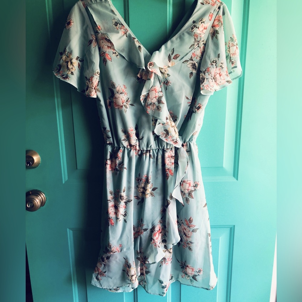 Maurice’s light blue floral dress, Women’s XS, NWT